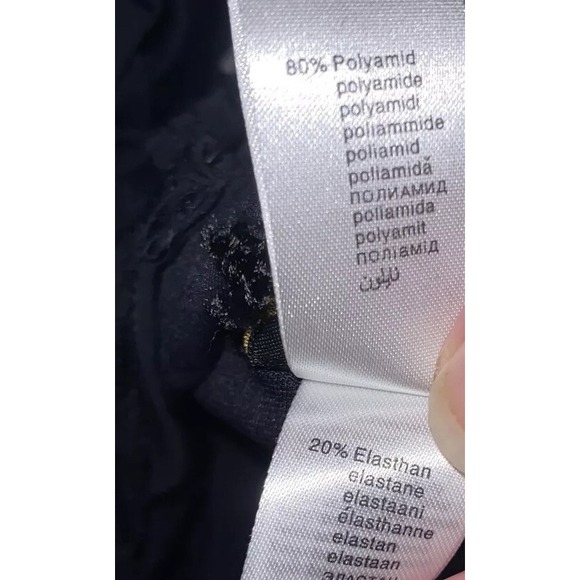 New Lascana For Venus Slimming One Piece Black Multi Polka Swim Swimsuit  Sz 10 - Picture 7 of 7